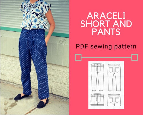 The Araceli Shorts and Pants PDF sewing pattern and sewing tutorial ...