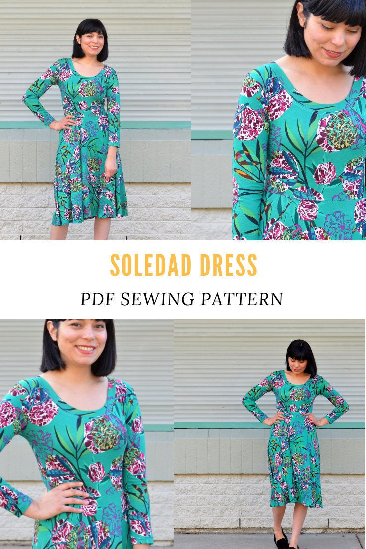 Soledad Dress PDF sewing pattern and tutorial – DGpatterns