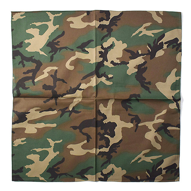 Woodland Camouflage Bandana, 21.5