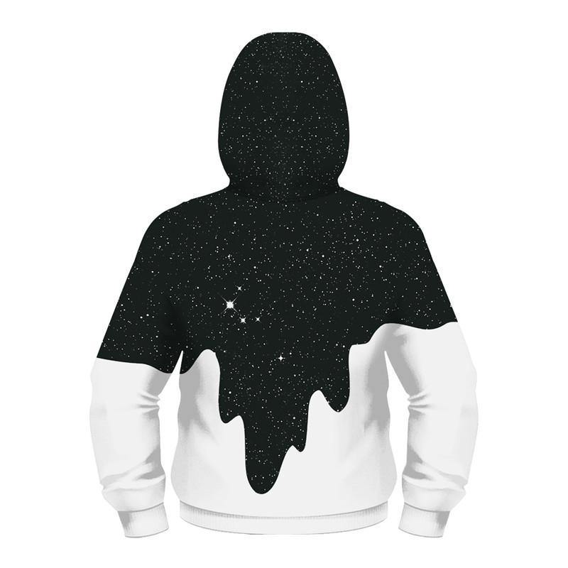Kids Full Zip Hoodie Drip Milk Galaxy Print Sweatshirt | SpiritCos