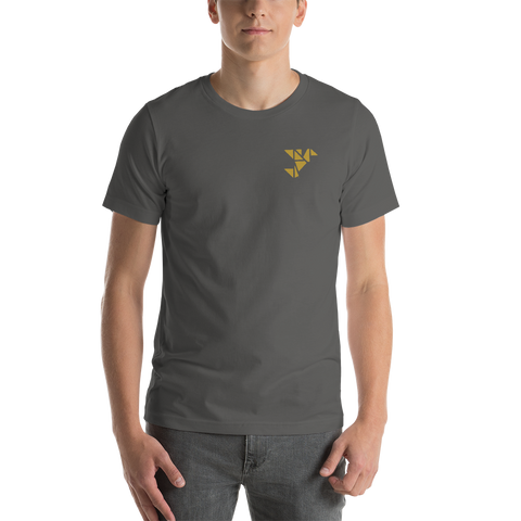 Short-Sleeve Unisex T-Shirt - Gold Origami Logo