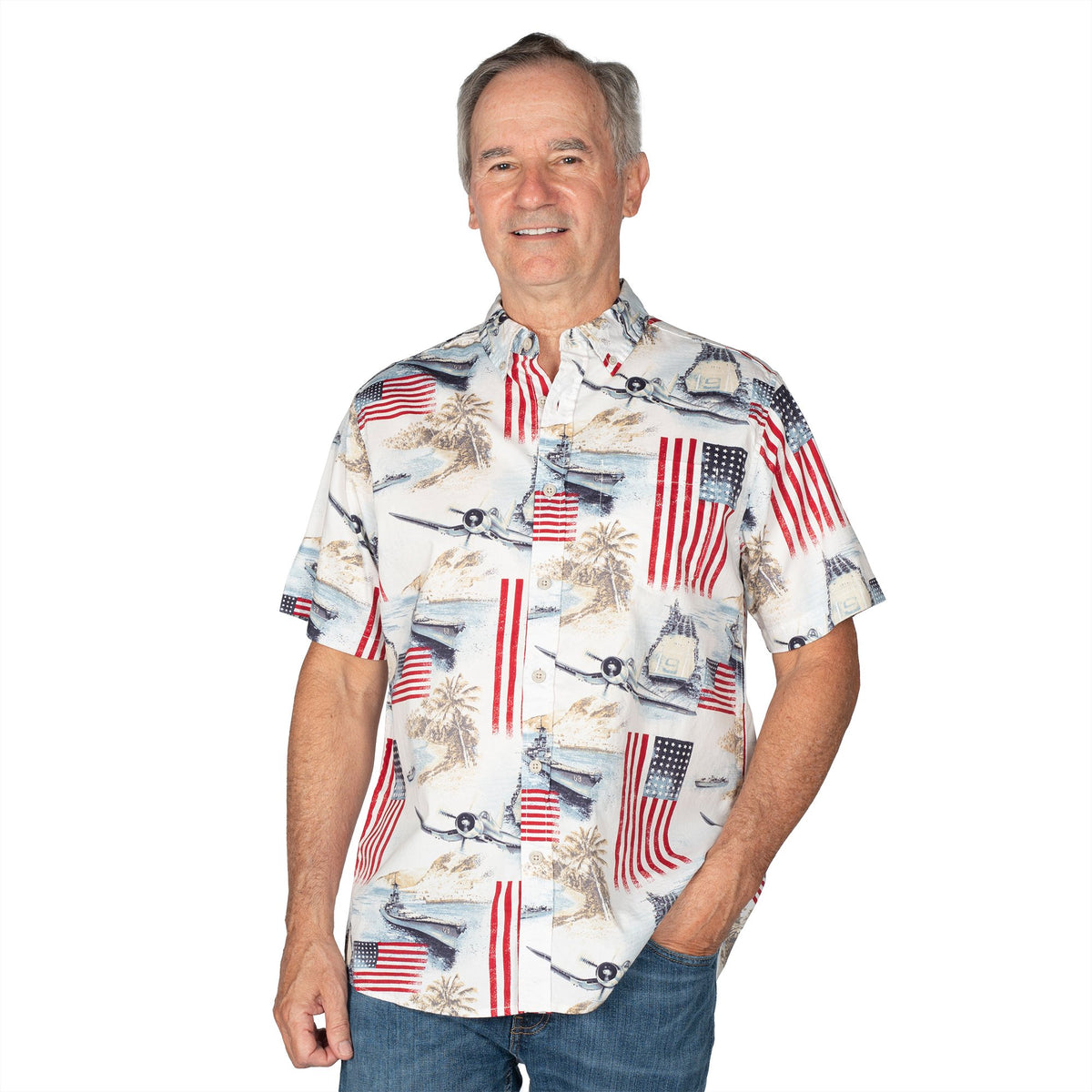 Men's Independence Day Button Down 100% Cotton Shirt – 4th of July Shirts