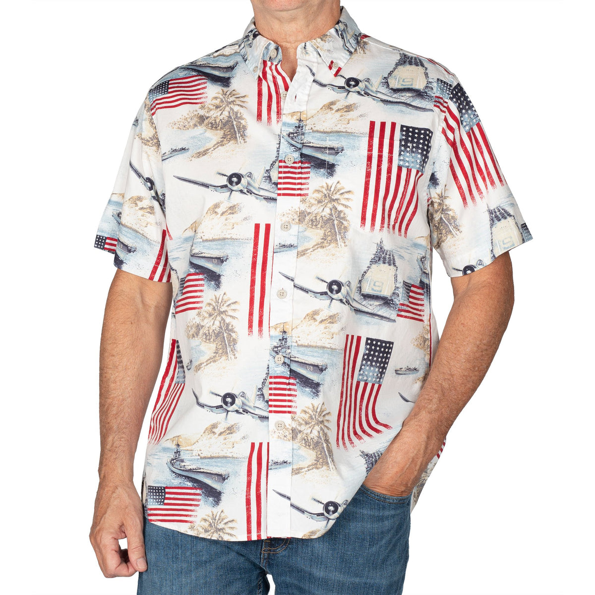Men's Independence Day Button Down 100% Cotton Shirt – 4th of July Shirts