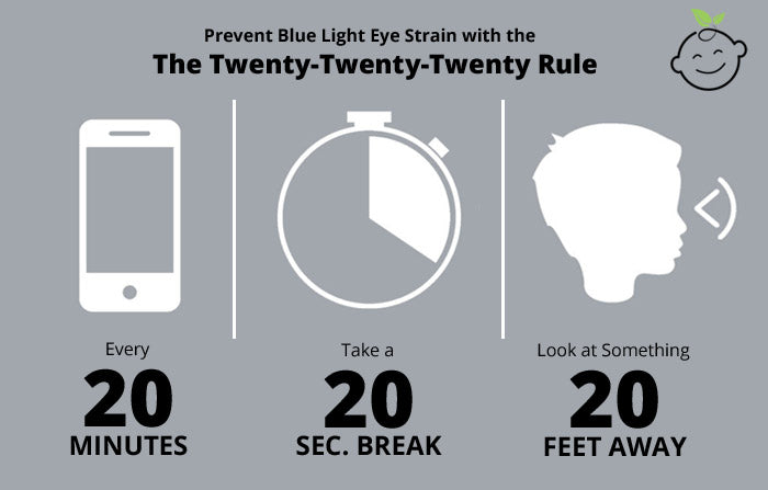 Preventing blue light eye strain with the 20-20-20 rule