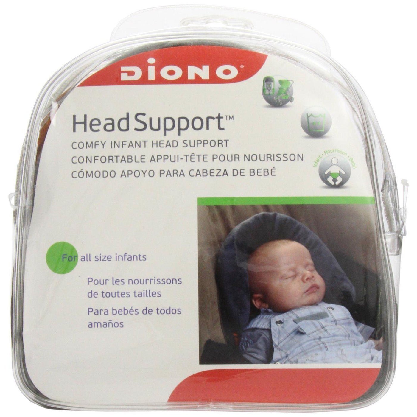 Diono Head Support Grey Baby Earth