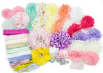 Photo 1 Pastel Collection - Fashion Headband Kit - Baby Shower Games Headband Station Party Supplies for DIY Hair Bow Maker - Make 32 Headbands and 5 Clips