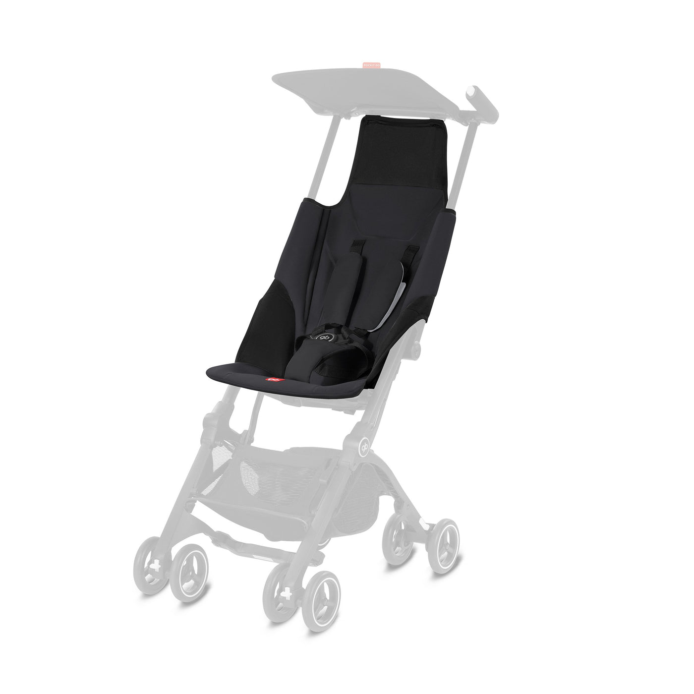 gb pockit plus stroller in satin black