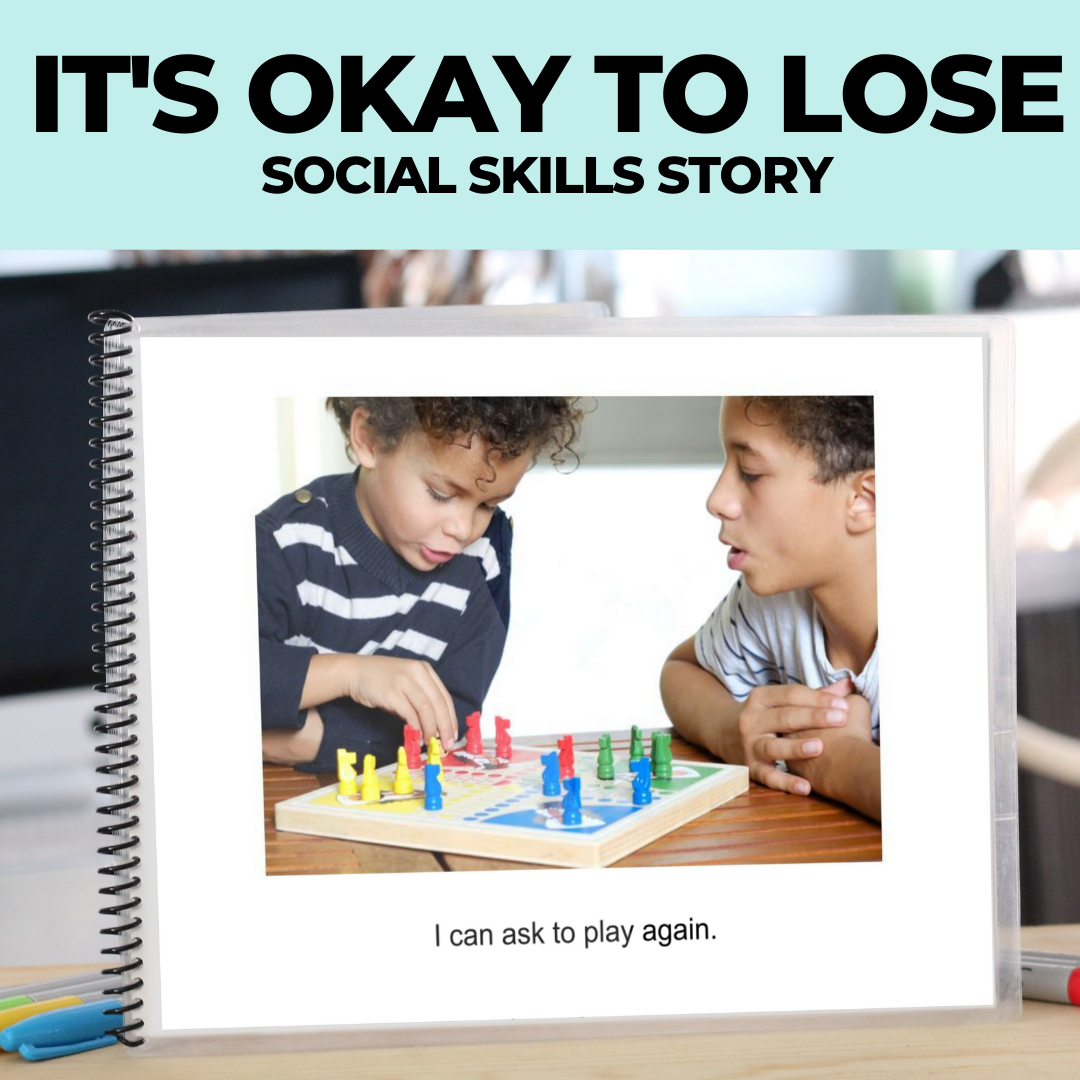 Social Story: It's Okay to Lose: Editable (Printable PDF)