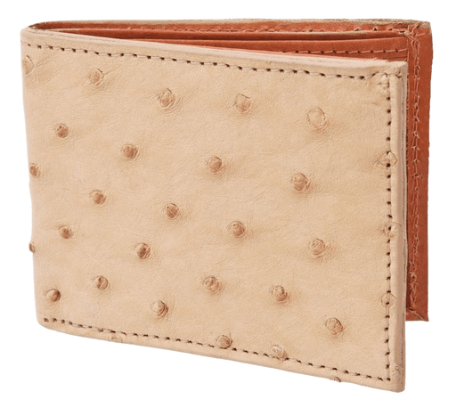 Cognac Bifold Ostrich Leather Wallet — Rodeo Durango Int'l