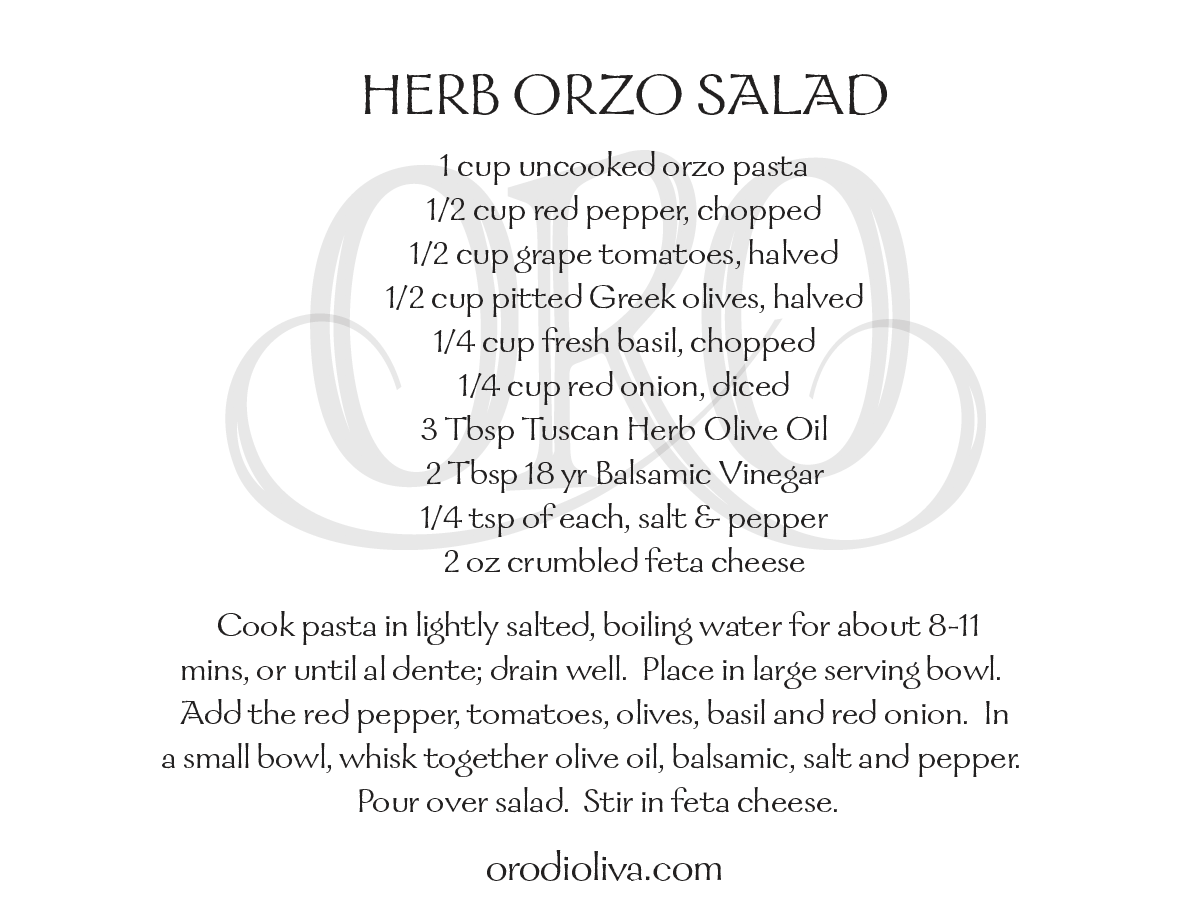 Herb Orzo Salad