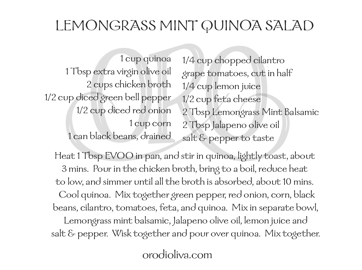 Lemongrass Mint Quinoa Salad