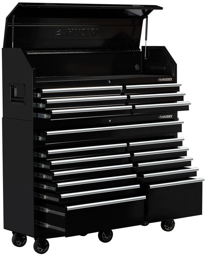 18 Drawer Tool Chest And Cabinet Combo 61 In W X 18 In D Black