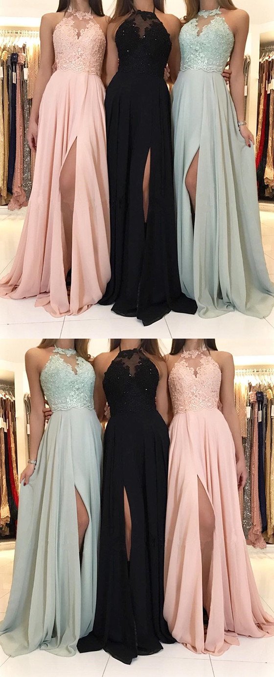 long halter top dresses