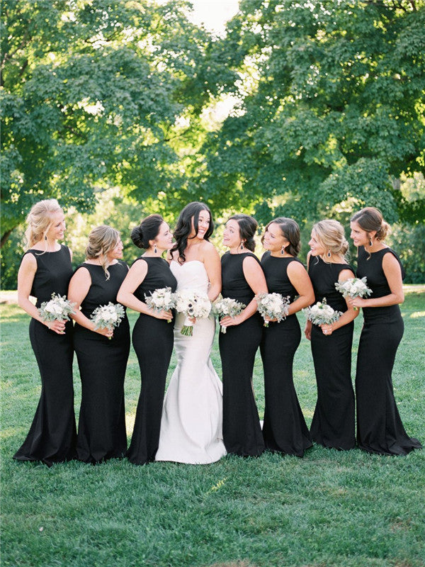 black bridesmaid dresses