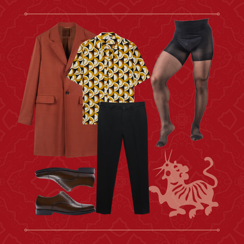 Mens Lunar New Year Outfit With Tights