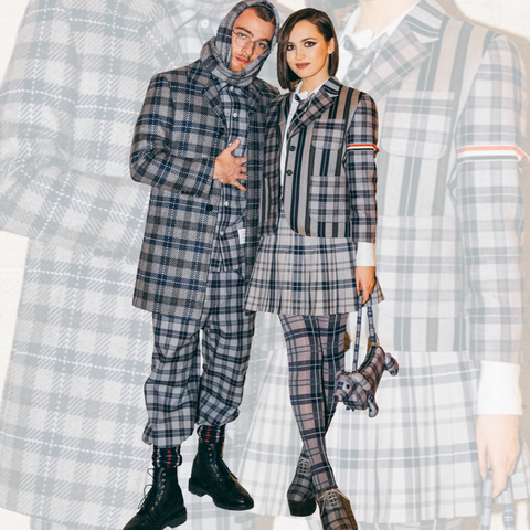 Euphoria's Angus Cloud and Maude Apatow Twin in Matching Plaid Looks for NYFW: 'Fexi'