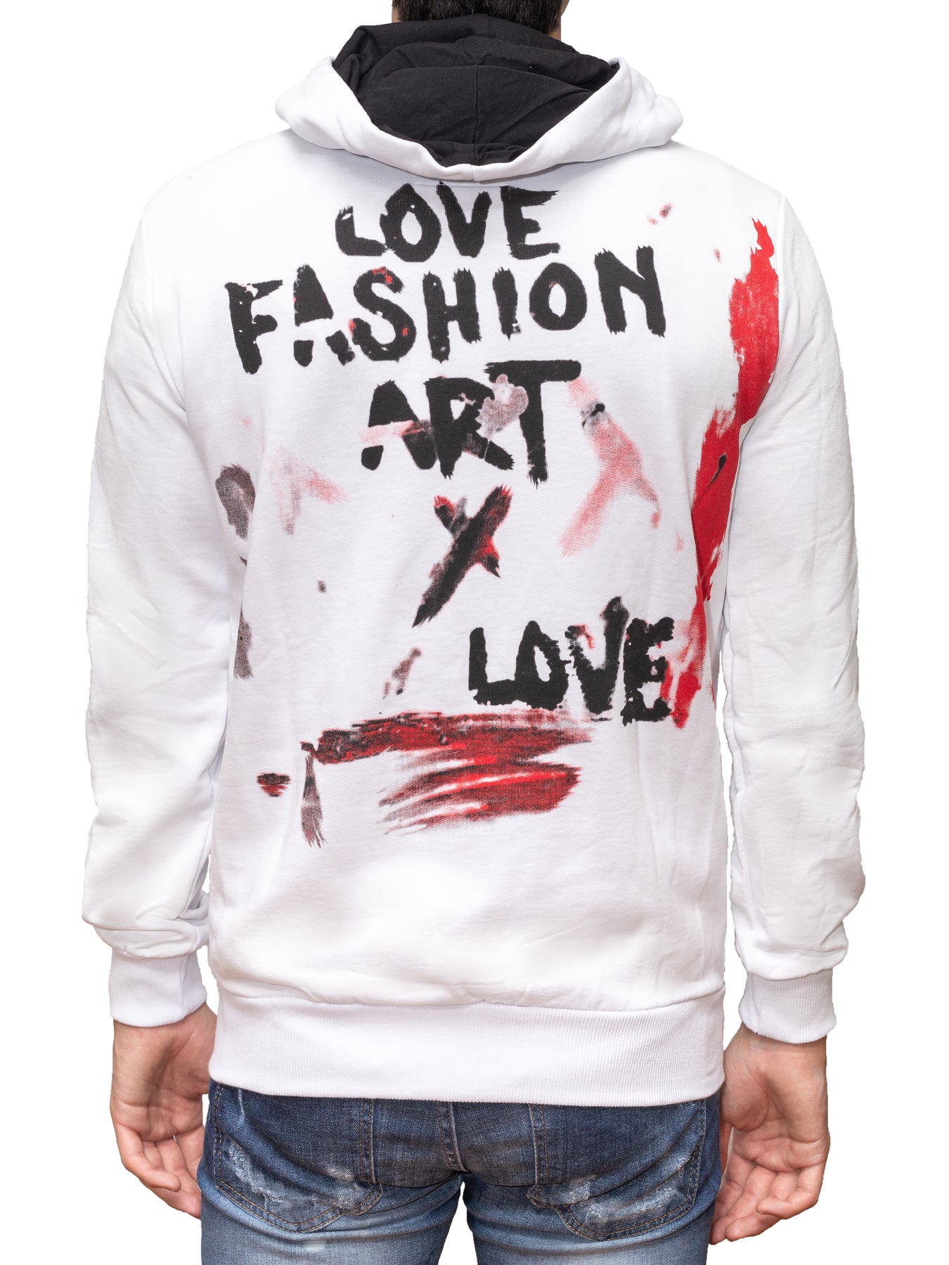 Art Love Bleached Zip Hoodie M