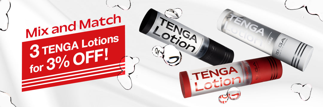 Mix & Match 3 TENGA Lotions for 3% off!