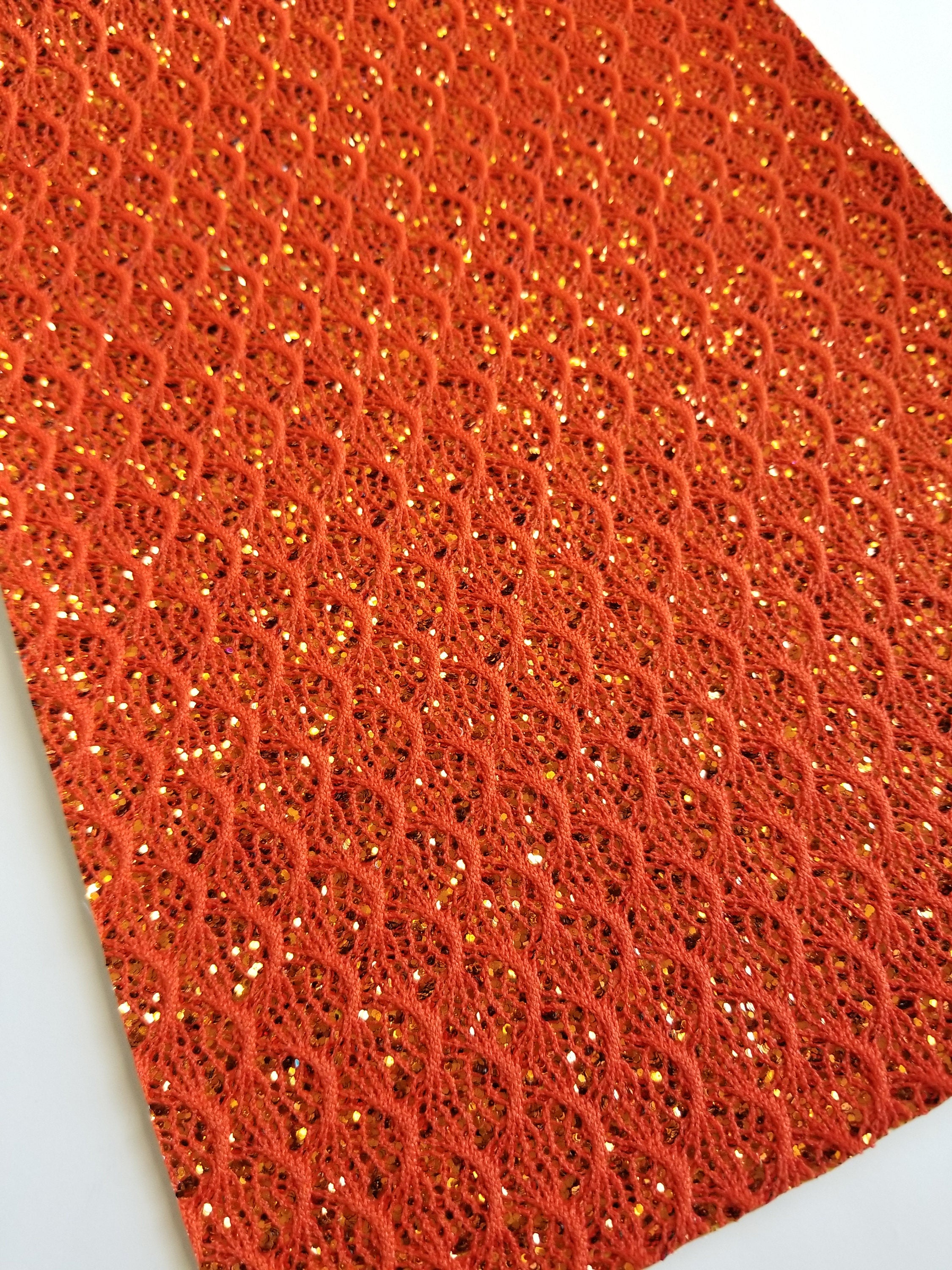 orange lace material