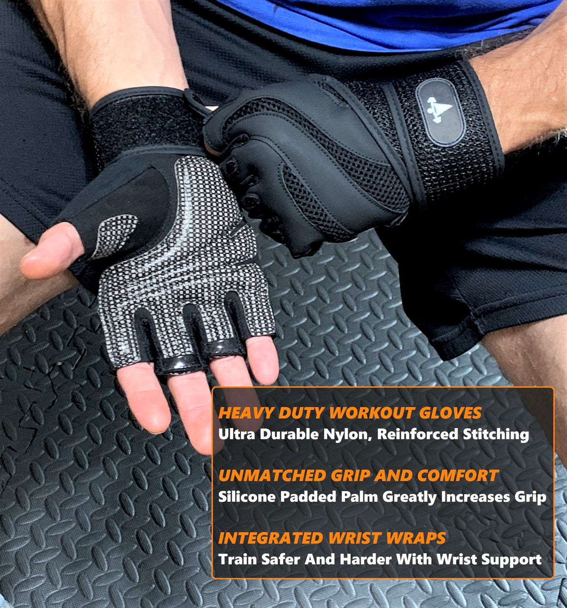 LTrevFit Silicone Padded Weightlifting Gloves