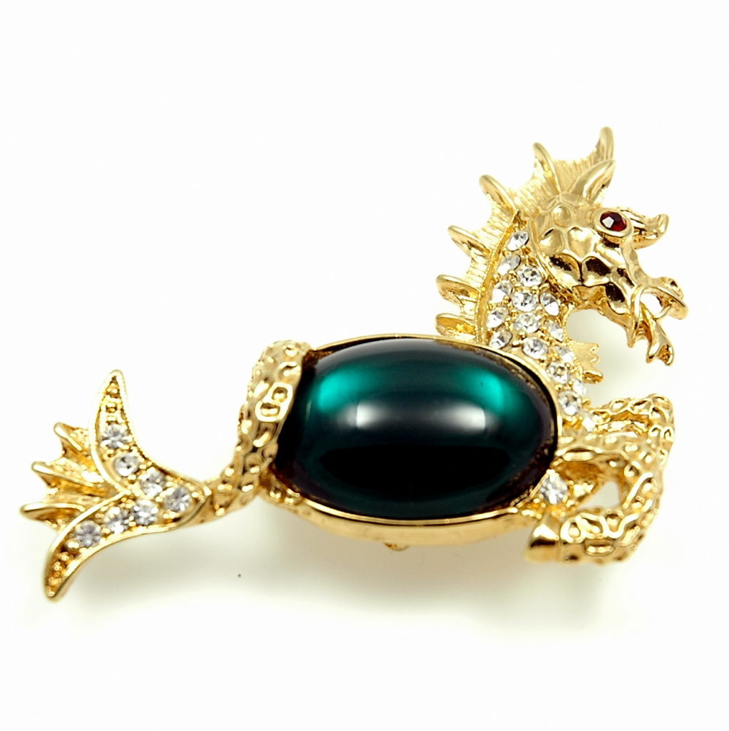 Kenneth Jay Lane Seahorse Brooch