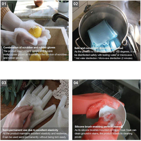 Magical Silicone Dish washer Gloves