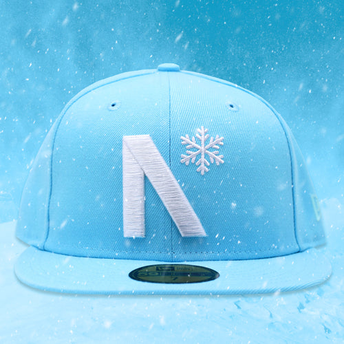 Lake Paddles - Sky Blue & Burnt Orange New Era 59Fifty – Noble