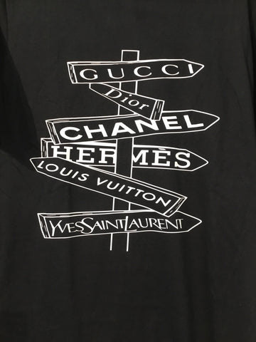 Designer Direction Sign Unisex T-Shirt - Black - Size L – Worth