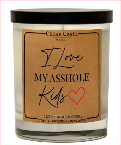 "I love My Asshole Kids" - Candle