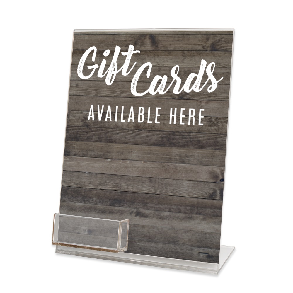 Single Pocket Acrylic Display Stand - Talech Gift Card Store product image