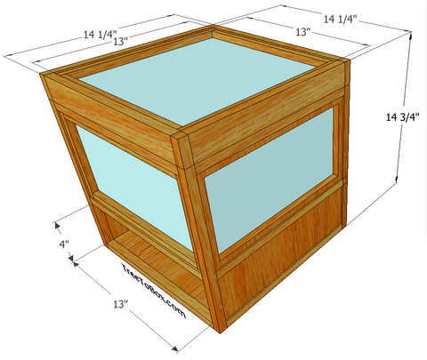 Wooden Military Hat Box 3D sketch - TreeToBox