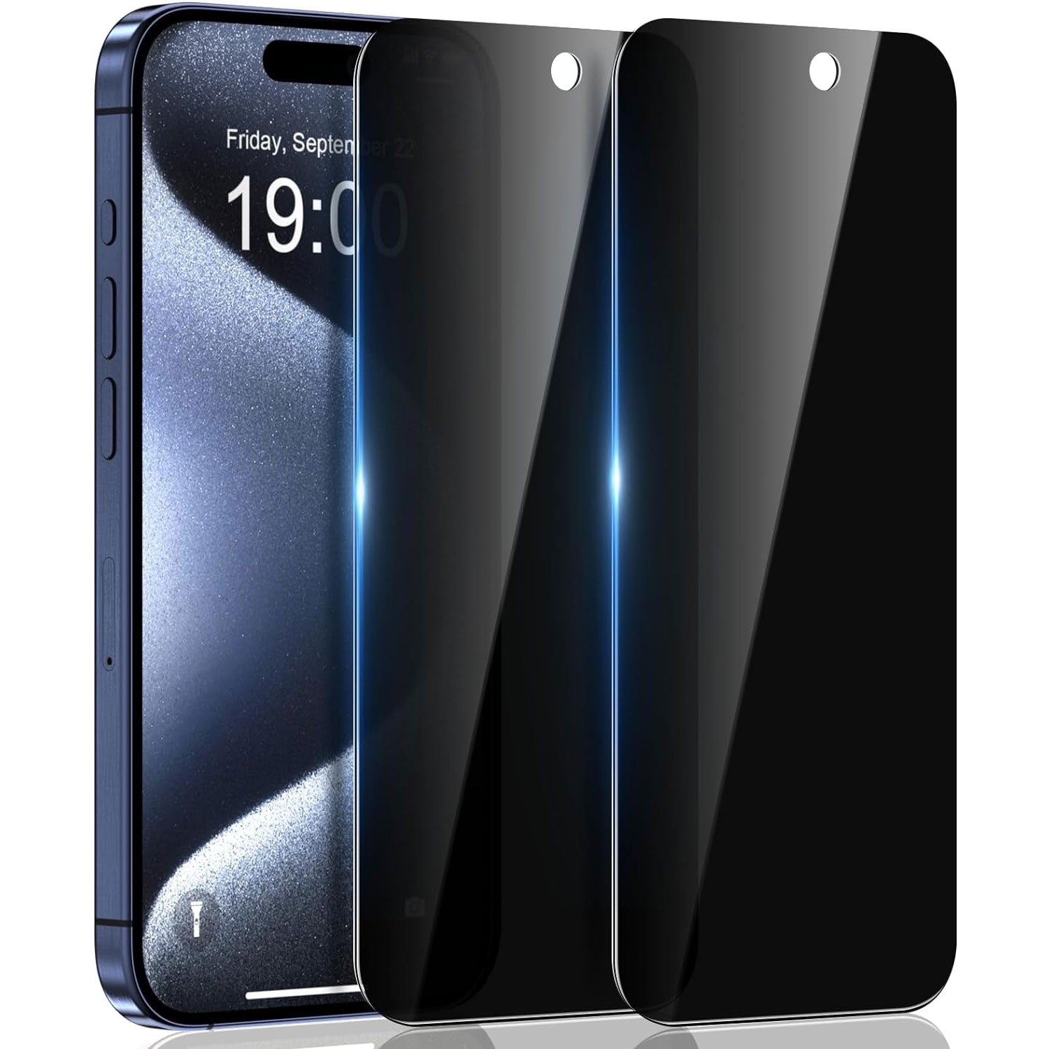 2 Pack Privacy Screen Protector Tempered Glass Curved Anti-Spy Anti-Peep 3D Edge - ON2V90