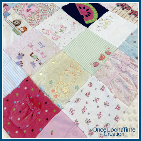 Baby Clothes Memory Blanket  by Once Upon a Time Creation 1