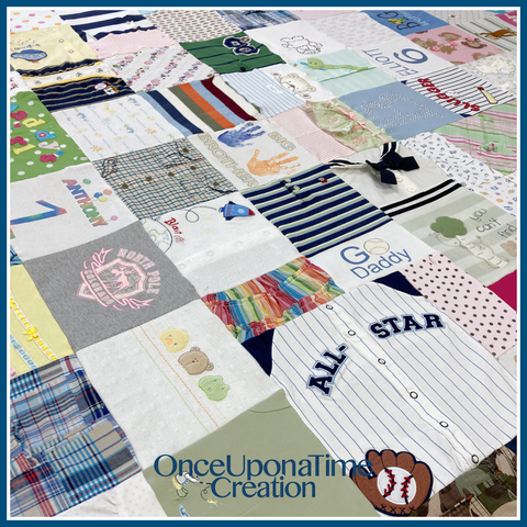 Baby Clothes Memory Blanket  by Once Upon a Time Creation 