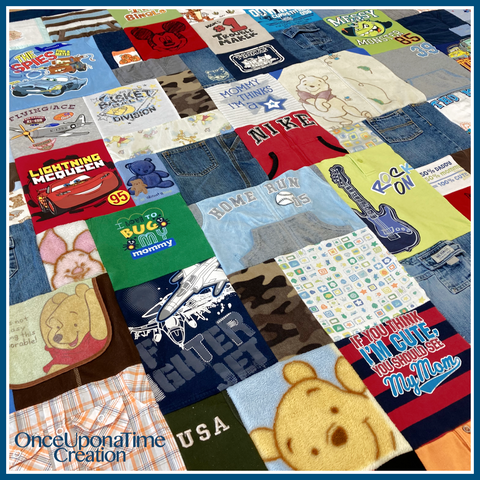 Baby Clothes Memory Blanket  by Once Upon a Time Creation