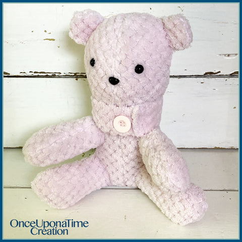 Keepsake Stuffed Animal Bear made from clothing by Once Upon a Time Creation