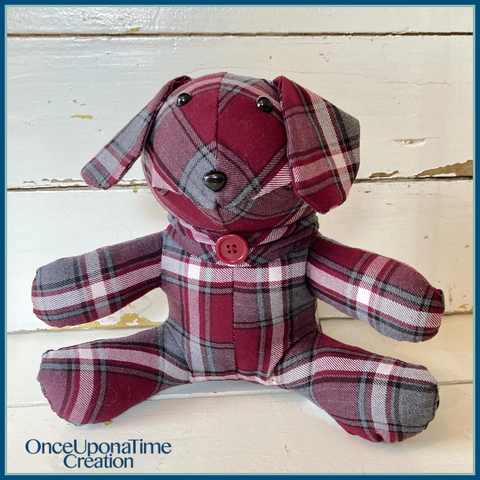 Keepsake Stuffed Animal Dog made from a shirt by Once Upon a Time Creation
