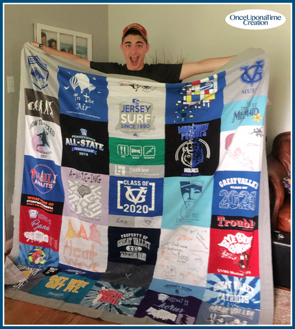 Graduation T-Shirt Memory Blanket by Once Upon a Time Creation