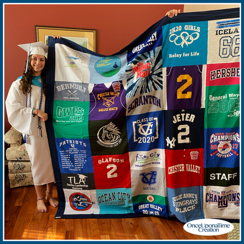 Graduation T-Shirt Memory Blanket by Once Upon a Time Creation