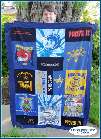 Graduation T-Shirt Memory Blanket by Once Upon a Time Creation
