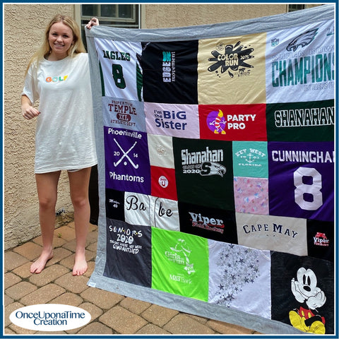 Graduation T-Shirt Memory Blanket by Once Upon a Time Creation