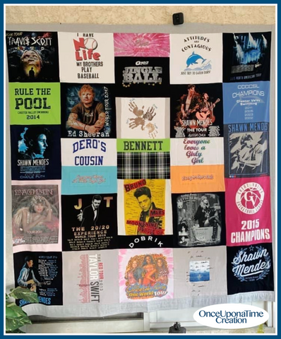 Graduation T-shirt Memory Blanket Quilt by Once Upon a Time Creation 