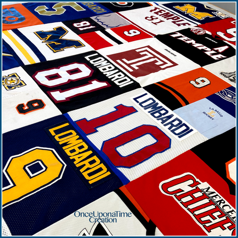 Hockey Jersey Memory Blanket by Once Upon a Time Creation