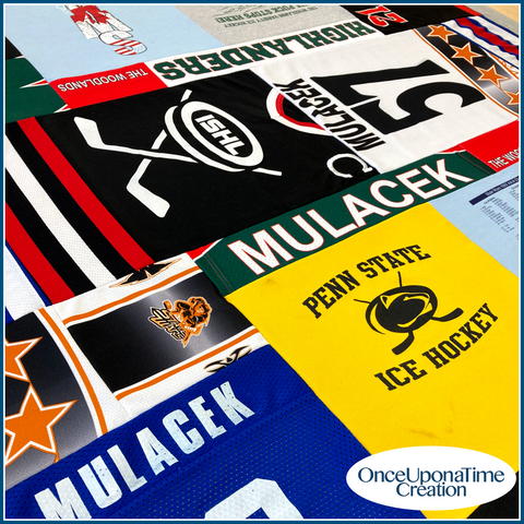 Hockey Jersey Memory Blanket by Once Upon a Time Creation