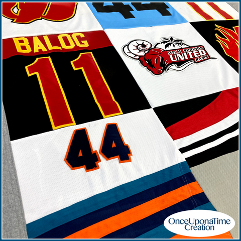 Memory Blanket from Hockey Jerseys by Once Upon a Time Creation