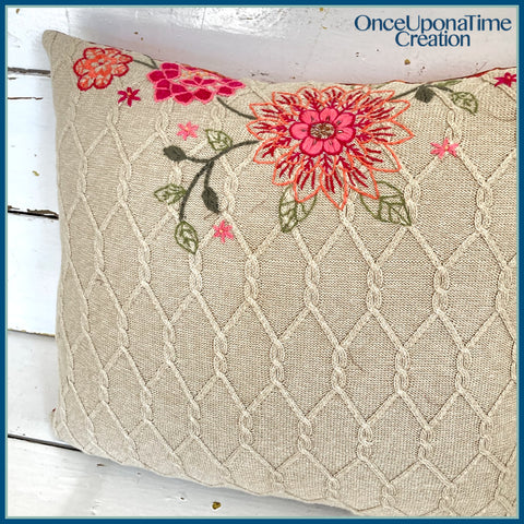 Keepsake pillow made from a sweater by Once Upon a Time Creation