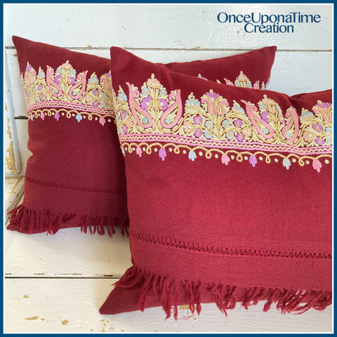 Keepsake pillows made from scarves by Once Upon a Time Creation