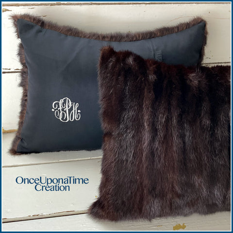 Once Upon a Time Creation Keepsake Pillows made from a Fur Coat