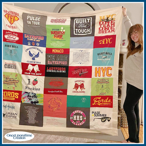  Graduation T-Shirt Memory Blanket Quilt by Once Upon a Time Creation