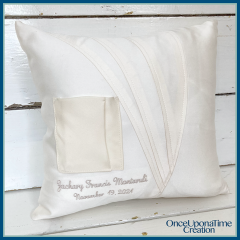 Wedding Dress Keepsake Tooth Fairy Pillow by Once Upon a Time Creation